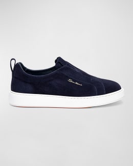 Men's Suede Low-Top Slip-On Sneakers | Neiman Marcus