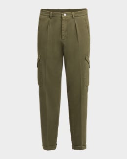 Ferragamo Men's Monogram Jacquard Cargo Pants | Neiman Marcus