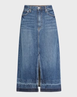 Plus size long denim skirts 8x10 2025
