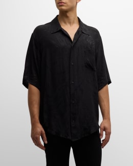 Balenciaga Men's Hawaiian Button-Down Shirt | Neiman Marcus