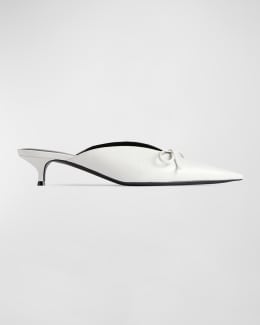 サンダル・ミュール BALENCIAGA Balenciaga Nano Bow Mules (834617 W0WMV 1082) Balenciaga Knife Spandex Bow Mule Pumps | Neiman Marcus