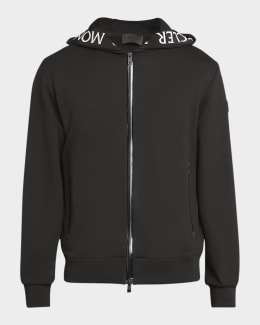 Moncler Men's Cotton Logo Hoodie | Neiman Marcus