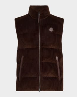 Moncler Men s Tonal Paneled Down Vest Neiman Marcus