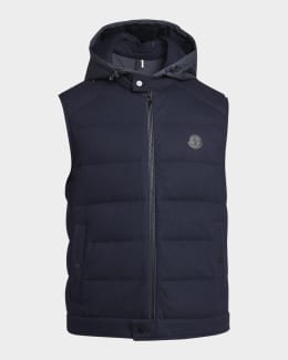 Moncler Men s Tonal Paneled Down Vest Neiman Marcus