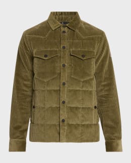 Moncler Grenoble Men's Gelt Padded Corduroy Overshirt