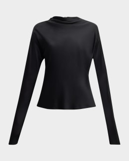 A.L.C. Nara Gathered Short-Sleeve Midi Dress | Neiman Marcus
