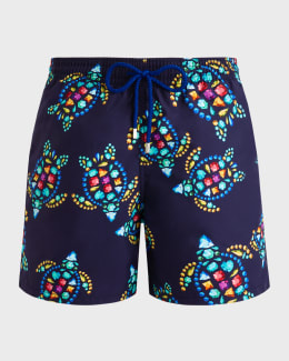 Vilebrequin Men's Landscape Turtles Swim Shorts | Neiman Marcus
