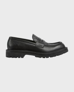 Gucci Men's Henry Leather Penny Loafers | Neiman Marcus