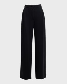【EMPORIO ARMANI】00s wide straight slacks Emporio Armani Mid-Rise Straight-Leg Trousers | Neiman Marcus