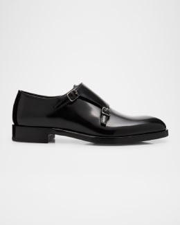 ローファー・オックスフォード Prada Diapason Derby Shoes In Brushed Leather Prada Men's Diapason Brushed Leather Derby Shoes | Neiman Marcus