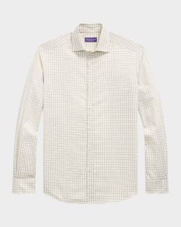 Ralph Lauren Purple Label Men's Textured Linen-Blend Camp
