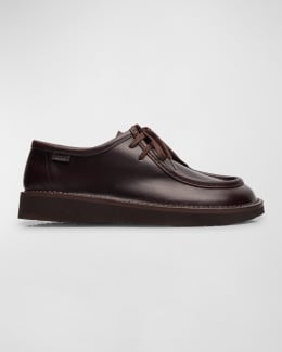 Valentino Garavani Men's Single Stud Leather Derby Shoes Valentino Garavani Men's Single Stud Leather Derby Shoes