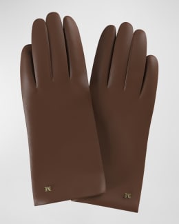 Saint Laurent Aviator Strappy Leather Gloves | Neiman Marcus