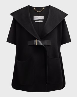 MAX MARA LETICIA BOMBER CAPE マックスマーラ レティシア Lightweight cashmere cape, beige | 