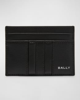 Bally Mythos Leather Card Case Ebano