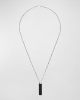Givenchy Men's Small 4G Crystal Lock Pendant Necklace