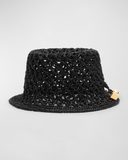 Jacquemus Le Bob Pesco Straw Bucket Hat | Neiman Marcus Jacquemus Le Bob Pesco Straw Bucket Hat | Neiman Marcus