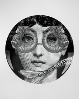 Fornasetti Tema e Variazioni n.88 Face Ornament Plate | Neiman Marcus
