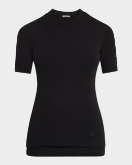 Moncler Short-Sleeve Combo T-Shirt | Neiman Marcus