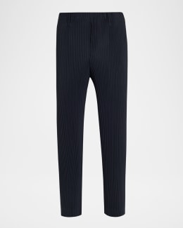 Homme Plisse Issey Miyake Men's Basics Pleated Straight-Leg Pants