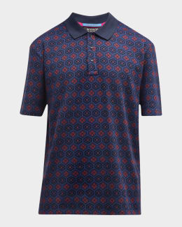 Scotch and Soda Crochet Polo - Charcoal Art - FINAL SALE