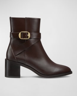 Burberry strap detail quilted leather ankle boots best sale