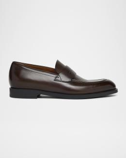 Brioni Men's Elysium Brogue Leather Penny Loafers | Neiman Marcus