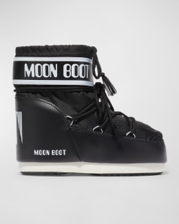 ブーツその他 MOON BOOT Woman Boots Black 80D1408900 N001 Moon Boot Nylon Lace-Up Snow Boots | Neiman Marcus