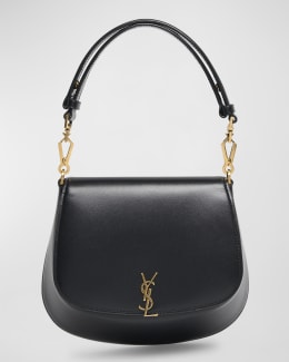 Saint Laurent Mini YSL Cube Leather Top-Handle Bag | Neiman