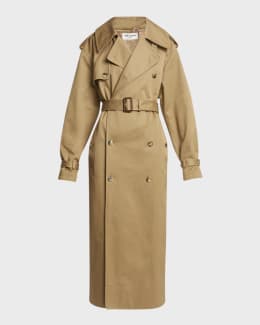 【送料&関税込】Isabel Marant Freanne Long Trench Coat ISABEL MARANT Freanne belted double-breasted linen-blend