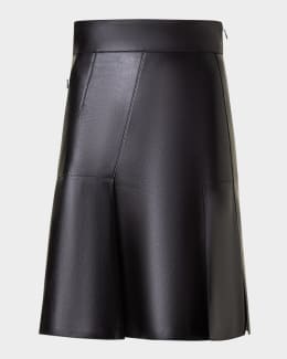 Courreges 2-Pocket Vintage Leather Mini Skirt | Neiman Marcus
