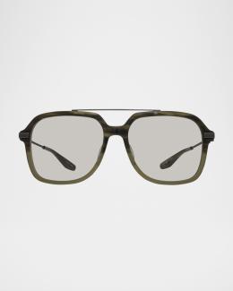 Barton Perreira Sully Aviator Titanium Sunglasses | Neiman 