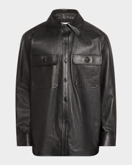 Jil Sander Men's Boxy Nylon Zip Jacket | Neiman Marcus