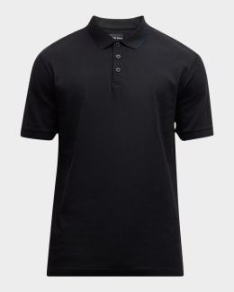 Salvatore Ferragamo カジュアルシャツ L 4105725Y0015 Ferragamo Men's Pique Zip Polo Shirt | Neiman Marcus