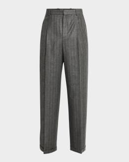 【関税&送料込】Saint Laurent Silk Crepe Trousers Saint Laurent Silk Crepe Trousers | Neutrals | FARFETCH UK