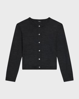 Emporio Armani Button-Down Striped Knit Cardigan | Neiman Marcus