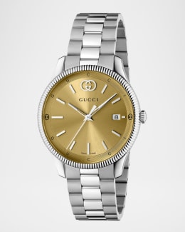 Gucci 44mm G-Chrono Leather Watch | Neiman Marcus