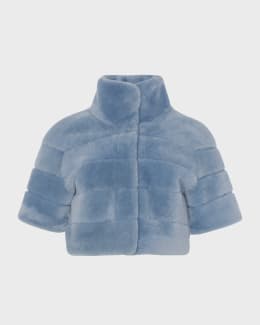 Moncler Grenoble Caleu Corduroy Puffer Jacket with Shearling