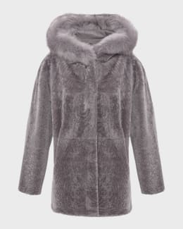 Moncler Grenoble Caleu Corduroy Puffer Jacket with Shearling