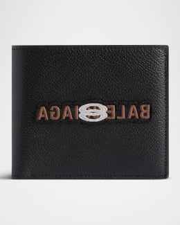 Balenciaga Men s Cash Square Leather Bifold Wallet Neiman Marcus