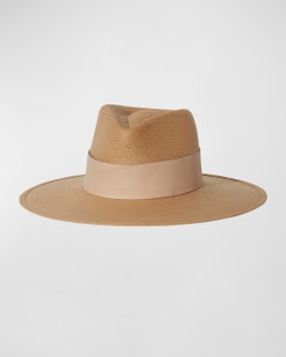 Van Palma Livy Junior Straw Large Brim Hat With Chain