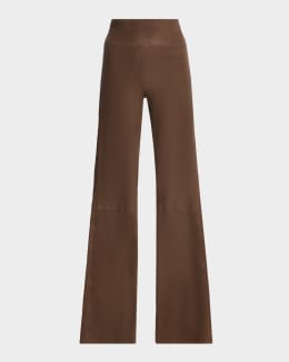 Alice + Olivia Olivia Vegan Leather Bootcut Pants | Neiman Marcus