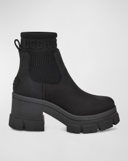 UGG Ashton Leather Zip Winter Booties Neiman Marcus