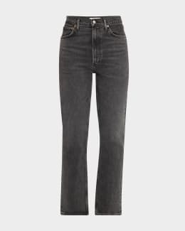 AGOLDE Riley High-Rise Straight Crop Jeans | Neiman Marcus