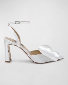 Badgley Mischka Cameryn Embellished Mesh Ankle-Strap Sandals