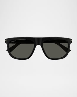 Gucci Men's Gg1668sm Acetate Rectangle Sunglasses | Neiman Marcus