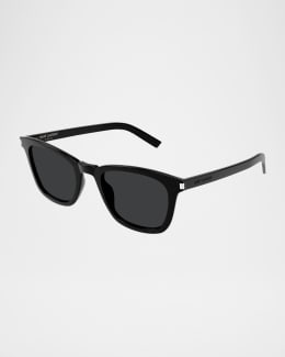Saint Laurent YSL Acetate Oval Sunglasses | Neiman Marcus Saint Laurent YSL Acetate Oval Sunglasses | Neiman Marcus