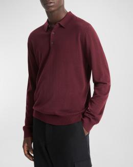 VINCE EASY LONG SLEEVE POLO