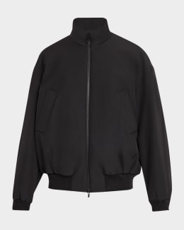 Jacquemus Men's Leather and Shearling Bomber Jacket | Neiman