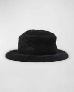 Loewe Fisherman Zip Leather Bucket Hat | Neiman Marcus